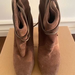 Kathryn Amberleigh Tan Suede Ankle Boots